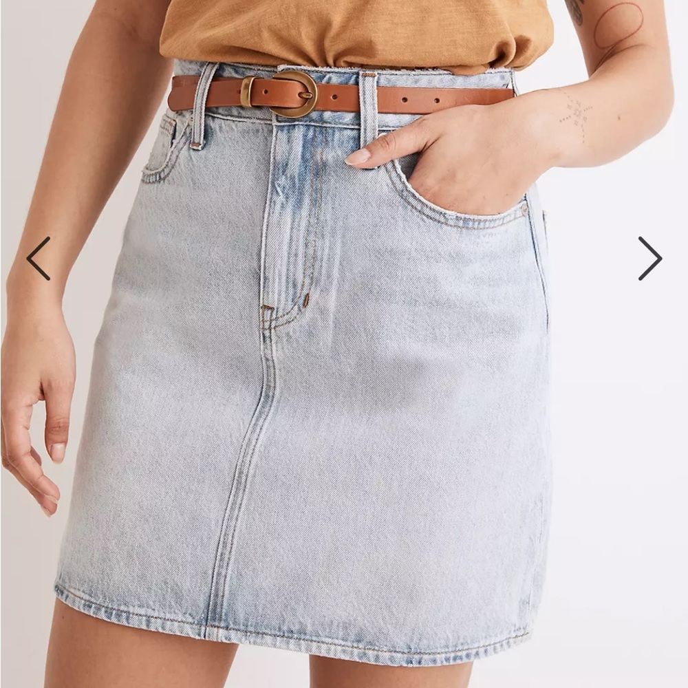 BNWT Madewell curvy denim high waist skirt